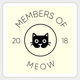 Members Of Meow - Cool Cat Club Sticker